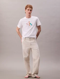 Calvin Klein Regenbogen-Monogramm-T-Shirt - Pride^Herren T-shirts