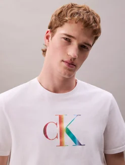 Calvin Klein Regenbogen-Monogramm-T-Shirt - Pride^Herren T-shirts