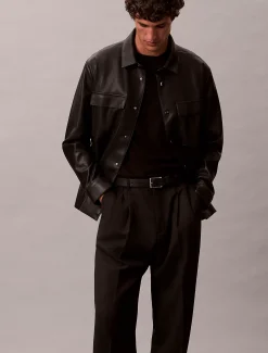 Calvin Klein Reise-Hose mit weitem Bein aus Wollgemisch^Herren Hosen & Shorts|Anzüge