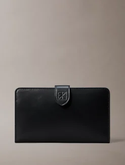 Calvin Klein Reisepass-Portemonnaie aus Nappaleder^Damen Geldbörsen & Etuis