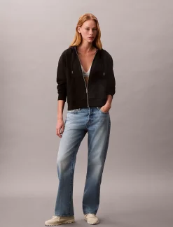 Calvin Klein Reißverschluss-Hoodie aus Baumwoll-Frottee^Damen Sweatshirts & Hoodies