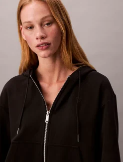 Calvin Klein Reißverschluss-Hoodie aus Baumwoll-Frottee^Damen Sweatshirts & Hoodies