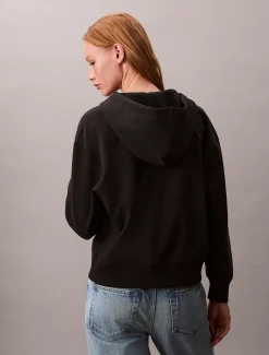 Calvin Klein Reißverschluss-Hoodie aus Baumwoll-Frottee^Damen Sweatshirts & Hoodies