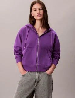 Calvin Klein Reißverschluss-Hoodie aus Baumwoll-Frottee^Damen Sweatshirts & Hoodies