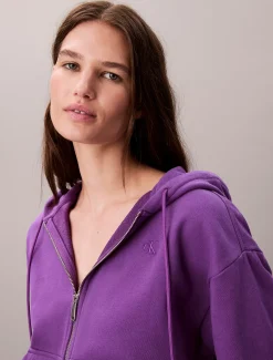 Calvin Klein Reißverschluss-Hoodie aus Baumwoll-Frottee^Damen Sweatshirts & Hoodies