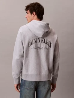 Calvin Klein Reißverschluss-Hoodie mit Varsity-Logo^Herren Hoodies & Sweatshirts