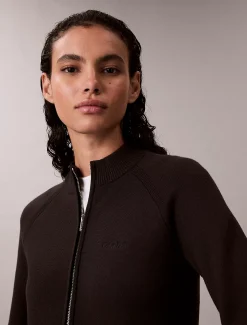 Calvin Klein Reißverschlussjacke aus technischem Strick^Damen Strickdesigns