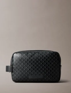 Calvin Klein Reißverschluss-Kulturbeutel mit durchgehendem Monogramm-Logo^Herren Geldbörsen & Kartenetuis