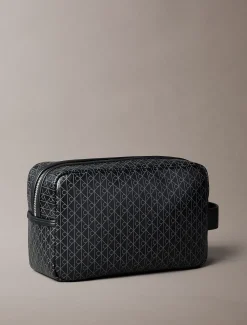 Calvin Klein Reißverschluss-Kulturbeutel mit durchgehendem Monogramm-Logo^Herren Geldbörsen & Kartenetuis