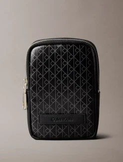 Calvin Klein Reißverschlusstasche mit durchgehendem Monogramm-Logo^Herren Umhängetaschen & Schultertaschen|Taschen