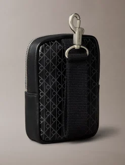 Calvin Klein Reißverschlusstasche mit durchgehendem Monogramm-Logo^Herren Umhängetaschen & Schultertaschen|Taschen