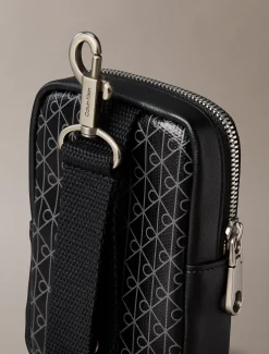 Calvin Klein Reißverschlusstasche mit durchgehendem Monogramm-Logo^Herren Umhängetaschen & Schultertaschen|Taschen