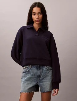 Calvin Klein Relaxed Polo-Sweatshirt^Damen Sweatshirts & Hoodies