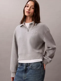 Calvin Klein Relaxed Polo-Sweatshirt^Damen Sweatshirts & Hoodies