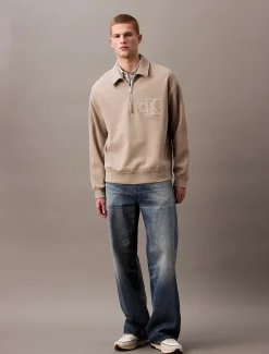 Calvin Klein Relaxed Polo-Sweatshirt mit Reißverschluss^Herren Hoodies & Sweatshirts