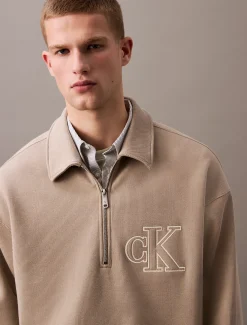 Calvin Klein Relaxed Polo-Sweatshirt mit Reißverschluss^Herren Hoodies & Sweatshirts