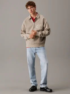 Calvin Klein Relaxed Polo-Sweatshirt mit Reißverschluss^Herren Hoodies & Sweatshirts