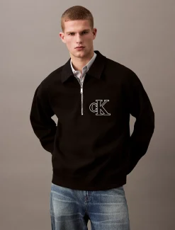 Calvin Klein Relaxed Polo-Sweatshirt mit Reißverschluss^Herren Hoodies & Sweatshirts