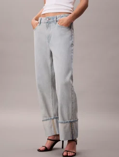 Calvin Klein Relaxed 90's Cropped Jeans^Damen High Rise Skinny|Relaxed Boot
