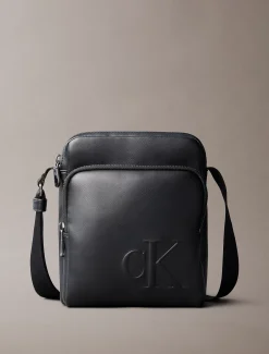 Calvin Klein Reporter Bag mit geprägtem Monogramm^Herren Umhängetaschen & Schultertaschen|Taschen