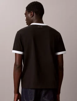 Calvin Klein Ringer-T-Shirt mit Logo-Grafik^Herren T-shirts