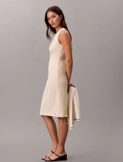 Calvin Klein Ärmelloses Krepp-Kleid mit Stretchanteil^Damen Kleider & Röcke