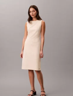 Calvin Klein Ärmelloses Krepp-Kleid mit Stretchanteil^Damen Kleider & Röcke