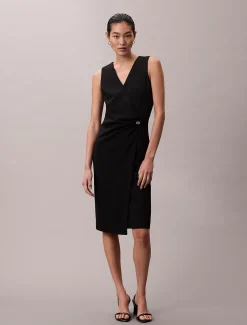 Calvin Klein Ärmelloses Krepp-Kleid mit Stretchanteil^Damen Kleider & Röcke