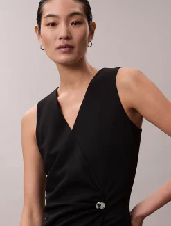 Calvin Klein Ärmelloses Krepp-Kleid mit Stretchanteil^Damen Kleider & Röcke