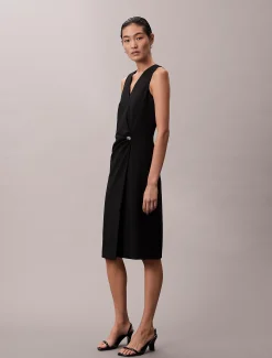 Calvin Klein Ärmelloses Krepp-Kleid mit Stretchanteil^Damen Kleider & Röcke