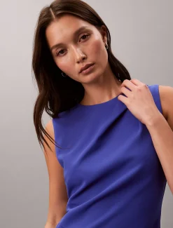 Calvin Klein Ärmelloses Krepp-Kleid mit Stretchanteil^Damen Kleider & Röcke