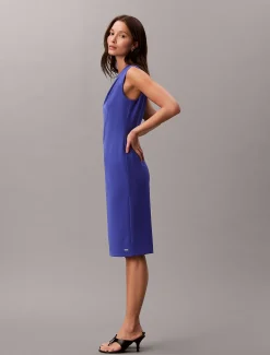 Calvin Klein Ärmelloses Krepp-Kleid mit Stretchanteil^Damen Kleider & Röcke
