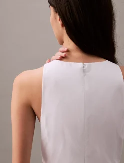 Calvin Klein Ärmelloses Midikleid aus Baumwoll-Popeline^Damen Kleider & Röcke