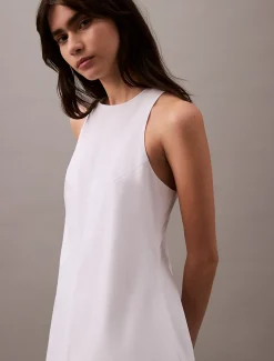 Calvin Klein Ärmelloses Midikleid aus Baumwoll-Popeline^Damen Kleider & Röcke