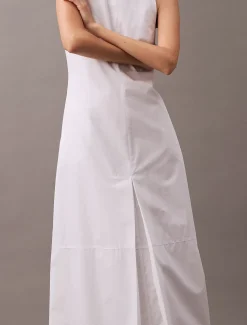 Calvin Klein Ärmelloses Midikleid aus Baumwoll-Popeline^Damen Kleider & Röcke