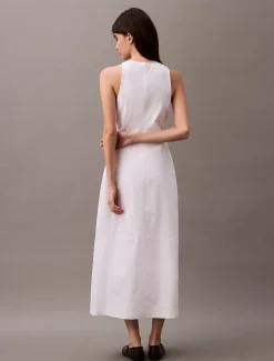 Calvin Klein Ärmelloses Midikleid aus Baumwoll-Popeline^Damen Kleider & Röcke