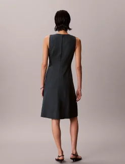 Calvin Klein Ärmelloses Midikleid aus einer Leinenmischung^Damen Kleider & Röcke