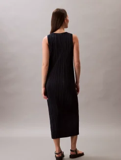 Calvin Klein Ärmelloses Midikleid aus Plissee^Damen Kleider & Röcke