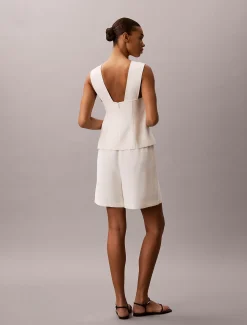 Calvin Klein Ärmelloses Top mit Struktur^Damen Hemden & Blusen