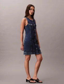 Calvin Klein Ärmelloses Trucker-Kleid aus Denim^Damen Kleider & Röcke