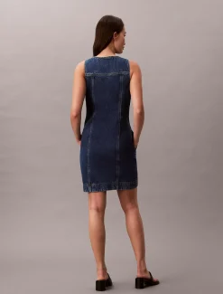 Calvin Klein Ärmelloses Trucker-Kleid aus Denim^Damen Kleider & Röcke