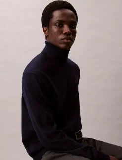 Calvin Klein Rollkragenpullover aus Merinowolle^Herren Strickdesigns
