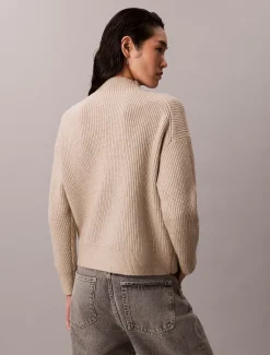 Calvin Klein Rollkragenpullover mit weichen Rippen^Damen Strickdesigns