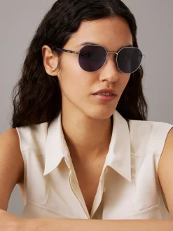 Calvin Klein Runde Sonnenbrille CK23125S^Damen Sonnenbrillen|Sonnenbrillen