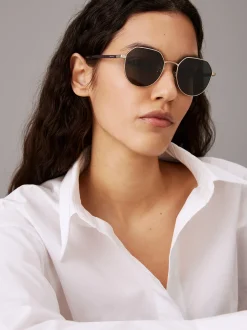 Calvin Klein Runde Sonnenbrille CK23125S^Damen Sonnenbrillen|Sonnenbrillen