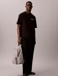 Calvin Klein Runder Rucksack aus Nylon mit Monologo^Herren RucksäckeFrisch Eingetroffen|Taschen