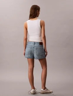 Calvin Klein 90's Denim-Shorts mit Monogramm^Damen Hosen & Shorts