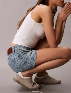 Calvin Klein 90's Denim-Shorts mit Monogramm^Damen Hosen & Shorts