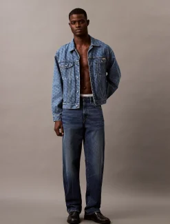 Calvin Klein 90's Logo Denim Jacket^Herren Jeansjacken|JackenFrisch Eingetroffen