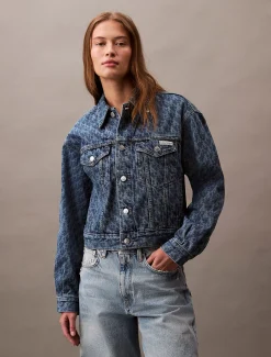 Calvin Klein 90's Logo Denim Jacket^Damen Jeansjacken|JackenFrisch Eingetroffen